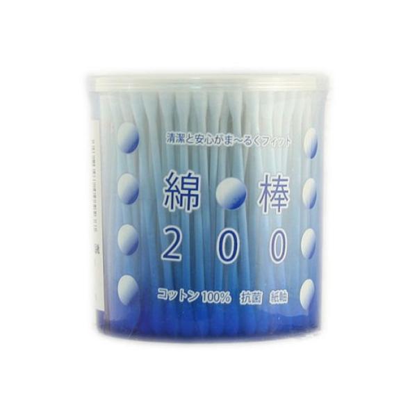 【商品説明】コットン使用、抗菌加工を施した抗菌綿棒です。いろいろな用途に便利なスタンダードタイプの綿棒です。毎日のお手入れにご使用下さい。紙軸使用。【仕様】●サイズ：80×80×83mm●重量：100ｇ●成分(材質）：紙軸●原産国：中国