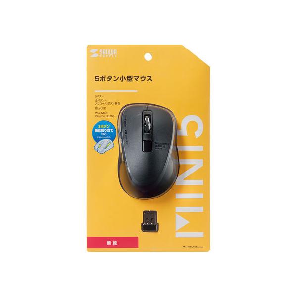 �y�����񂹁z�T�����T�v���C �É������u���[LED�}�E�X 5�{�^���u���b�N MA-WBL153BK �}�E�X �L�[�{�[�h ���͋@�� �p�\�R�� �Ɠd