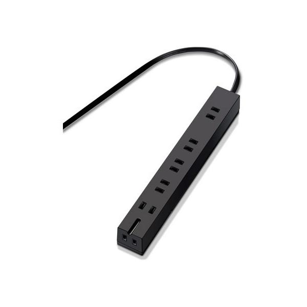 他サイト： 【お取り寄せ】エレコム 電源タップ 回転機能 6口(3ピン1) 5m T-KF01-2650BK  コード付き電源タップ３ピン 電源タップ ＯＡタップ 配線パーツ 家電の商品画像