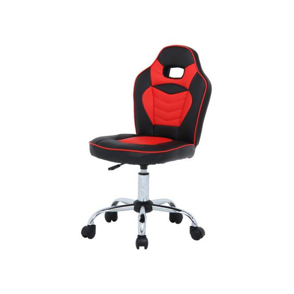 【商品説明】キッズサイズのレーシングチェア【仕様】●サイズ：幅５００×奥行５００×高さ８２５〜９００ｍｍ●座面高さ：４４０〜５２０ｍｍ●重量：７．２ｋｇ●材質：ＰＵ＋ＰＶＣ／ナイロン樹脂／鉄●色：レッド●子供用●注文単位：１脚　ofkg_04