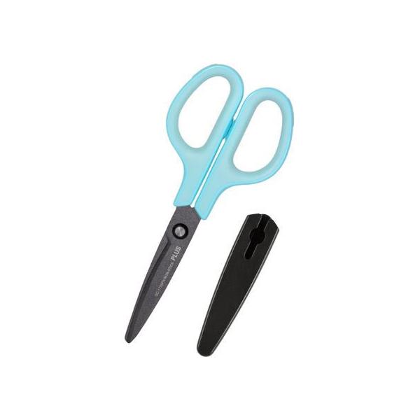 他サイト： プラス はさみ フィットカットカーブ フッ素コート 3D刃 ブルー 35-256 はさみ 切る 文具 事務の商品画像