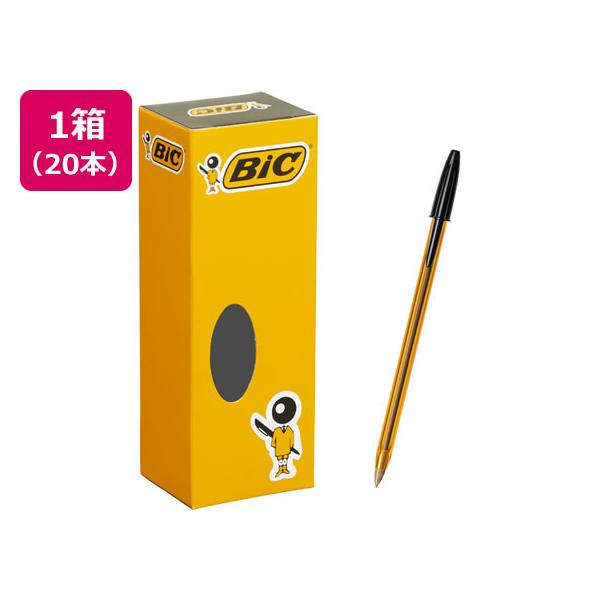 BIC クリスタルオリジナルファイン 0.8mm 黒 20本 CST-OF08BLKB20J 黒インク 油性ボールペン