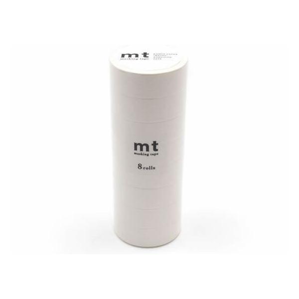 【商品説明】貼って剥がせるマスキングテープｍｔ無地ｂａｓｉｃシリーズの８巻セット。貼ってはがせるため、メモなどを留めておいたり、ラベリングに使ったりなど使い方は無限大。【仕様】●色目：マットホワイト●テープサイズ：１５ｍｍ×７ｍ●注文単位：...