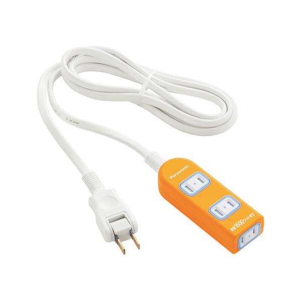 他サイト： 【お取り寄せ】パナソニック ザ・タップX 3個口 2m オレンジ WHA2523JKP ２ピンタイプ ５ｍ未満 ＯＡタップ 延長コード 配線の商品画像