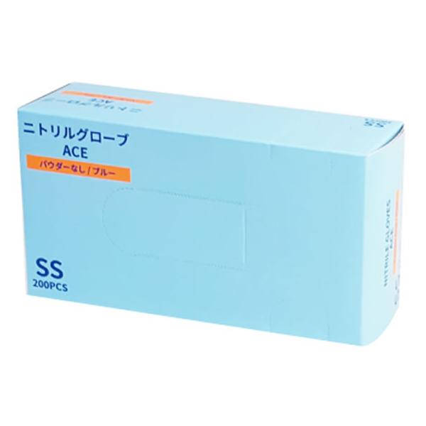 ニトリ（NITORI） ファーストレイト ニトリルグローブACE ブルー SS