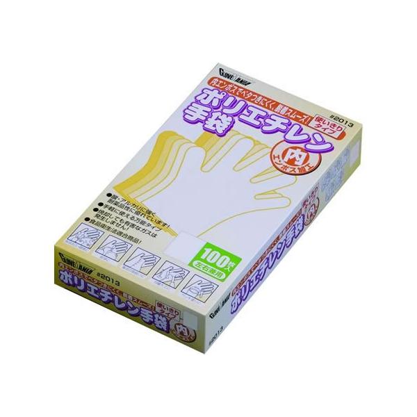 他サイト： 川西工業 ポリエチレン手袋 内エンボス クリア L 100枚 #2013の商品画像