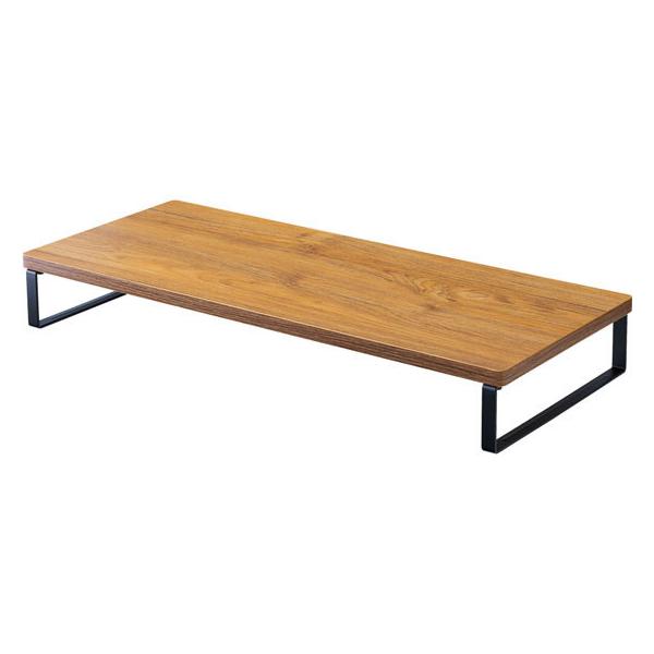 【商品説明】幅５４５ｍｍ以下のフルサイズキーボードが収納できます。【仕様】●色：ブラウン　●外寸法：幅５９０×奥行２５０×高さ８０ｍｍ●材質：天板／ＭＤＦ、脚／スチール●有効内寸：幅５４５×奥行２５０×高さ６３ｍｍ●耐荷重：１５ｋｇ（等分布...