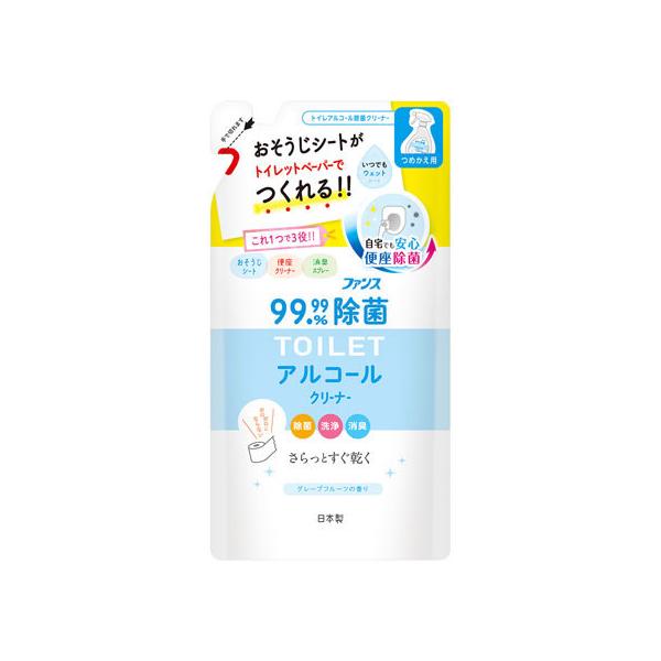 【商品説明】トイレットペーパーがボロボロにならずに、簡単お掃除。　座る前の除菌にもおすすめ。　トイレのニオイも中和消臭できます。【仕様】●トイレ用合成洗剤、弱酸性、界面活性剤、グレープフルーツの香り　●内容量：３５０ｍＬ　●サイズ（幅×高×...