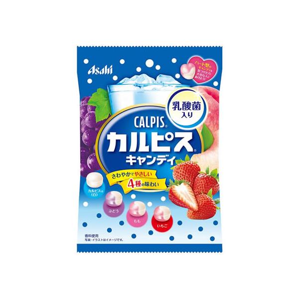 【商品説明】「カルピス」（白）、ぶどう、もも、いちごの４種アソートです。乳酸菌を配合しています。ハート型キャンディを見つけたら大切な人とシェアしてお楽しみください。「カルピス」「ＣＡＬＰＩＳ」はアサヒ飲料（株）の登録商標です。【仕様】●内容...