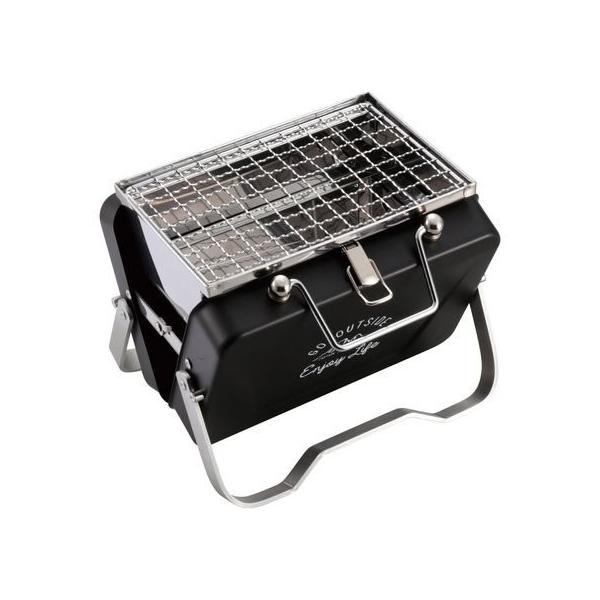 【商品説明】ソロキャンプやお花見・行楽に最適なコンパクトサイズのＶ型卓上グリル。　卓上で使用できます。　煮炊きができるゴトク付き。　トランク型にすっきり収納。【仕様】CG_05●製品サイズ：組立サイズ（約）：幅１９０×奥行１６０×高さ１５５...