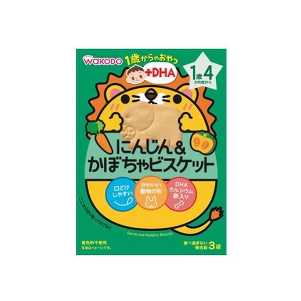 【商品説明】【１歳４か月頃から】にんじんとかほちゃのやさしい甘さをいかして焼き上げた、甘さ控えめのビスケットです。【仕様】●内容量：11.5g×3袋　●原材料／成分／素材／材質　小麦粉、砂糖、ショートニング、野菜パウダー（にんじん、かぼちゃ...