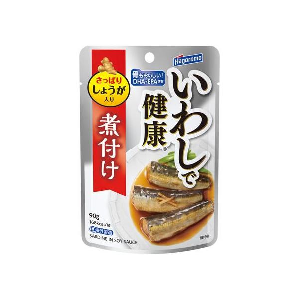 【仕様】●内容量：90g　●原材料／成分／素材／材質　いわし（日本、メキシコ、アメリカ、中国）、砂糖、しょうゆ（小麦・大豆を含む）、しょうが／増粘剤（グァルガム）、調味料（アミノ酸等）　●栄養成分　1袋当り・液汁含む：140kcal、たんぱ...