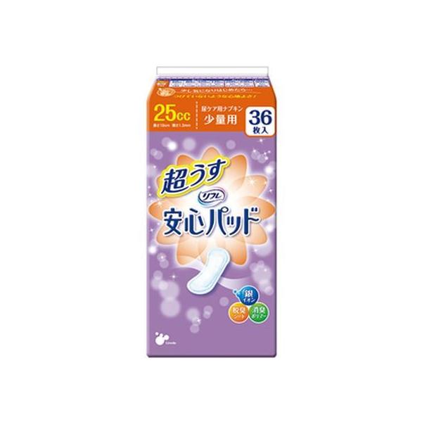 他サイト： 【お取り寄せ】リブドゥコーポレーション リフレ 安心パッド 超うす 25cc 36枚入 軽失禁パッド 排泄ケア 介護 介助の商品画像