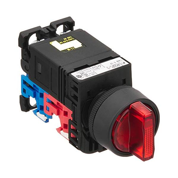 富士電機 φ22.3・25.5共用 照光セレクタスイッチ 赤 AR22PL-311M4R :s