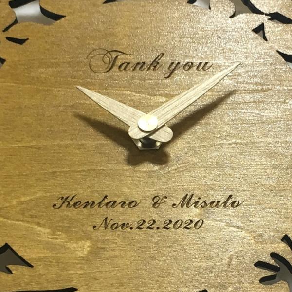 トロピカル 直営限定アウトレット ウォールクロックwood ライトブラウン 名入れ 贈り物 両親贈呈品 お誕生日 プレゼント 母の日 記念品 ブライダル 結婚式