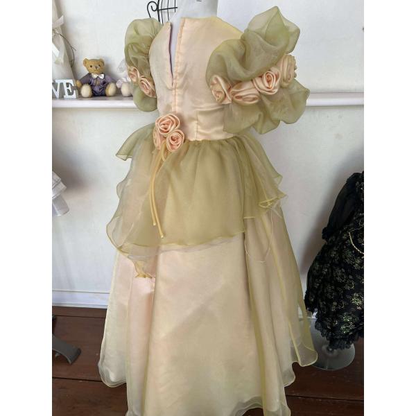 貸衣裳処分　貸衣裳処分品貸衣裳処分品　子供服　　オレンジ　ロングドレス　中古,リサイクル,リユース,ロングドレス,イブニングドレス,カクテルドレス,貸衣装処分,レンタル処分,処分品,販売,結婚式,二次会,ウェディングフォト,前撮り,ステージ...