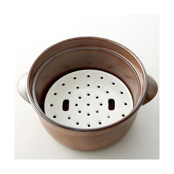 森修焼（しんしゅうやき） 蒸し台 大 直径192×高さ33(mm) （味鍋なごみ