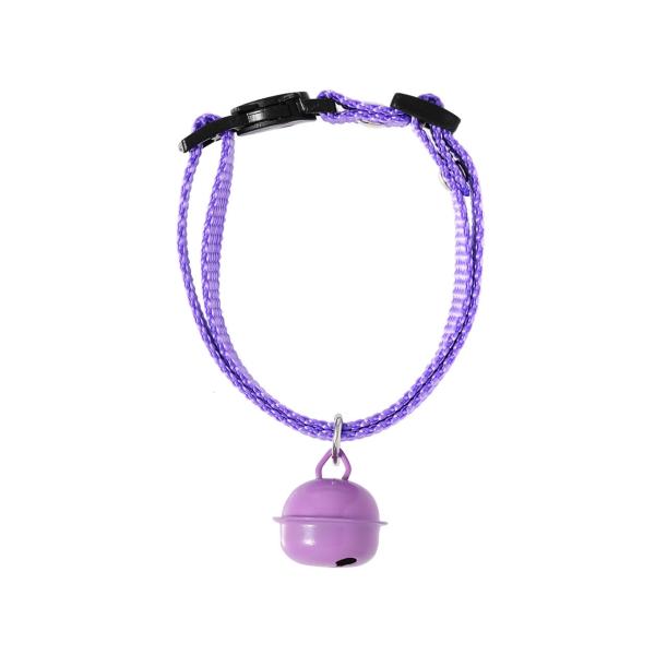 パープル】うちの子カラー首輪 パーソにゃるカラー 10色 シンプル 猫