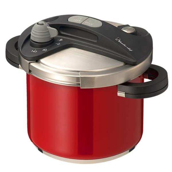 ワンダーシェフ Wonder chef オースプラス レッド 両手圧力鍋 5.0L
