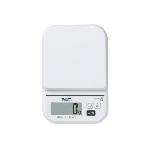 [在庫処分] タニタ(TANITA) キッチンスケール KJ-210MWH ホワイト デジタルクッキングスケール 正規品 電池付属 薄型 収納 コンパクト 在庫限り KJ210MWH||