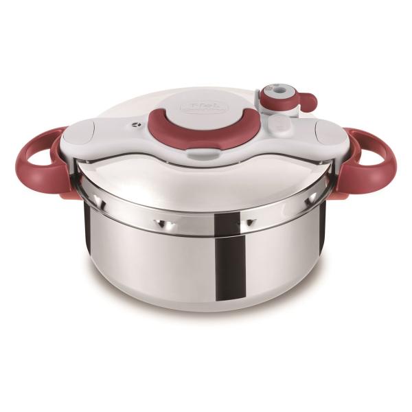 T-fal クリプソ ミニット イージー ルビーレッド 4.5L 圧力鍋 正規品 ガス・IHOK 10年保証 フランス製 2−4人用 片手開閉 炊飯 便利 P4620669||