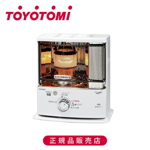 [在庫処分]トヨトミ 石油ストーブ 日本製 RC-S2824（W）ホワイト 灯油 遠赤外線 木造（戸建）7畳 コンクリート（集合）10畳 TOYOTOMI 正規品　RCS2824W||