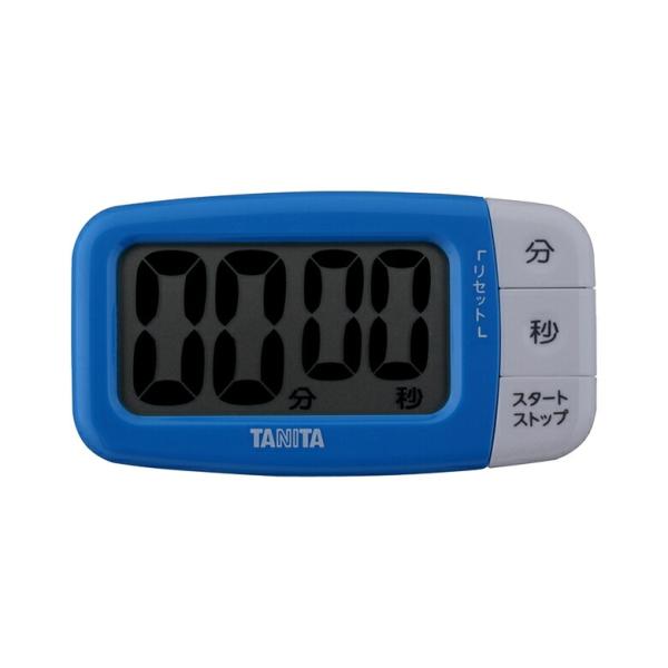 [在庫処分]タニタ(TANITA) キッチンタイマー でか見え TD-394-BL ブルー 横型 正規品 クッキングタイマー マグネット式 シンプル 大きい表示 TD394BL|||