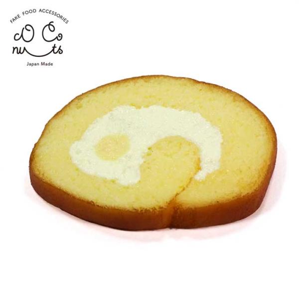 食べちゃいそうな 食品サンプル コースター ロールケーキ (POH)
