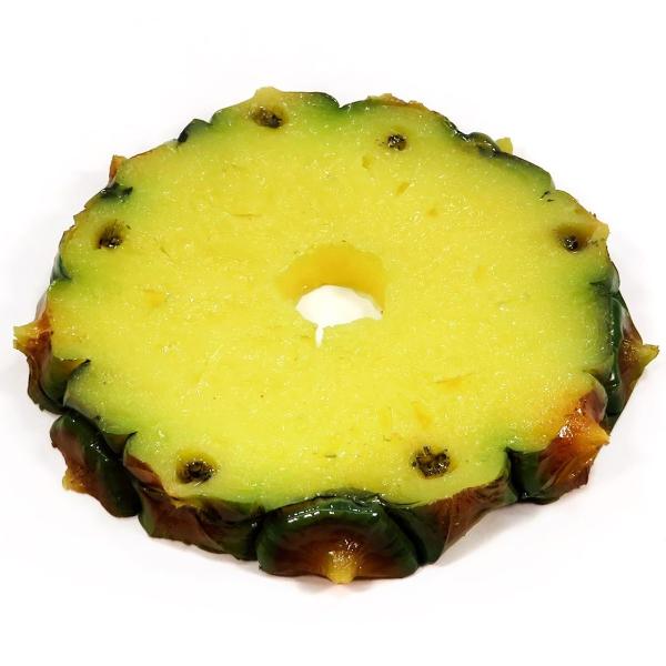 本物のパイナップルそっくりに作られたコースターです。皮の風合いやみずみずしい果肉はまるで本物です。従来品よりも少し小ぶりの直径約8cmです。職人がひとつずつ手作りしています。安心の日本製品です。大きさ　直径約8cm×厚さ9mm　重さ　約48...