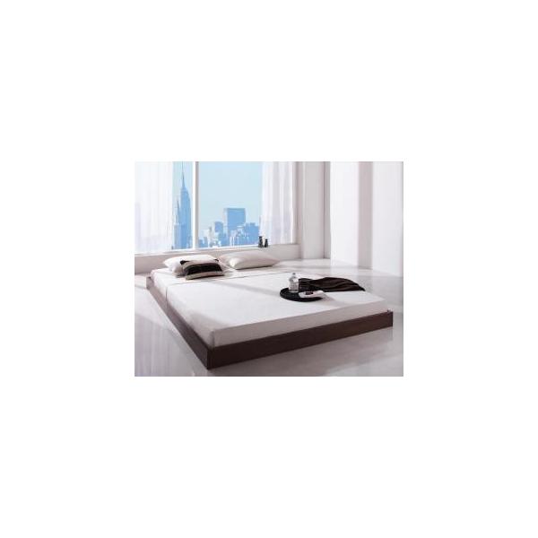 シンプルデザイン ヘッドボードレスフロアベッド Rainette レネット スタンダードポケットコイルマットレス付き セミダブル Ndpa