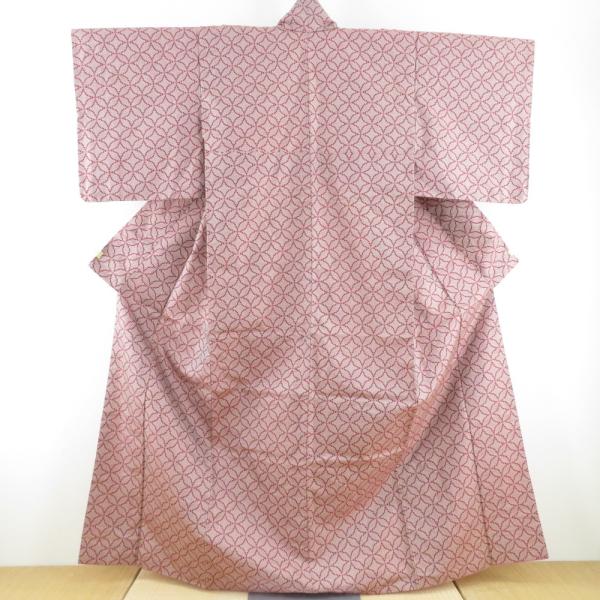 御召　着物 御召 訪問着 袷 着物 高級 お召 先染め 正絹 黄茶色 裾模様