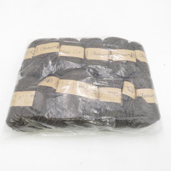 毛糸 原ウール Knitworm Chatea チャティ メランジ並太 10玉セット 5番色 ウッド 1玉25g 約46m アクリル ウール 秋冬 未使用品