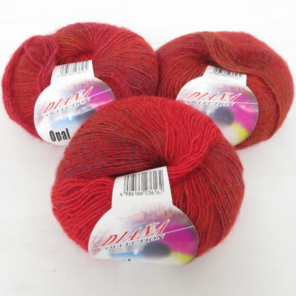 DIANA ダイアナ 毛糸 opal 19番色 ロットNO.15 計3玉セット 50g/約130m 秋冬毛糸 未使用品【中古】
