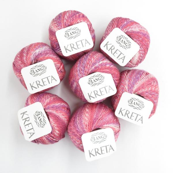 毛糸 LANG YARNS KRETA ラングヤーン クレタ 7玉セット グラデーション 未使用品