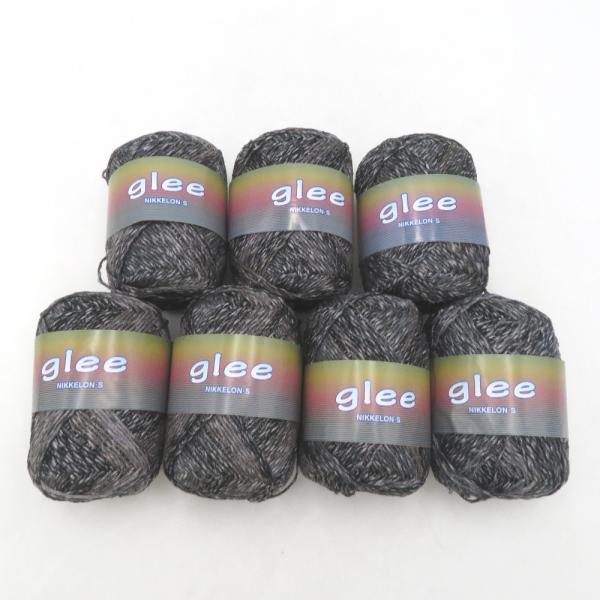 毛糸 NIKKERON-S ニッケロンS glee グリー 7玉セット グレー系 色番1510 1玉約40g 約124m 春夏毛糸 未使用品