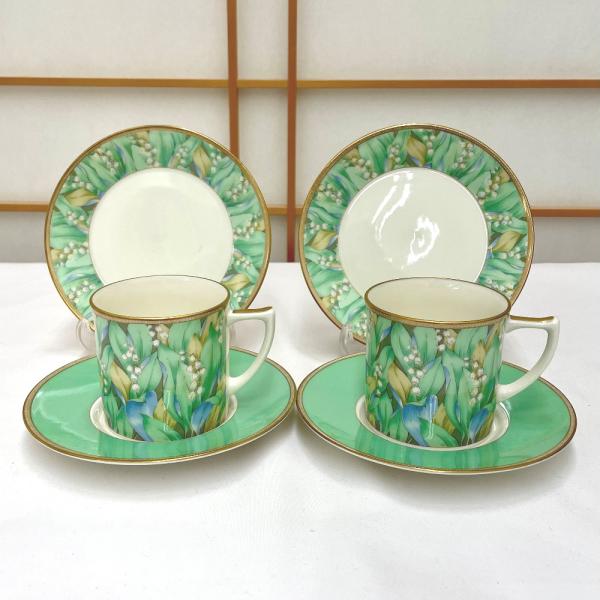 NARUMI ナルミ 食器 PROFUSION カップ＆ソーサー ペア ティーカップ コーヒーカップ 小皿 すずらん 鈴蘭