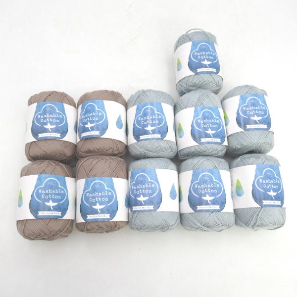 Yuzawaya ユザワヤ 毛糸 World Festa ワールドフェスタ Washable Coton ウォッシャブルコットン 11玉セット 色番111 色番116 1玉25g 約75m