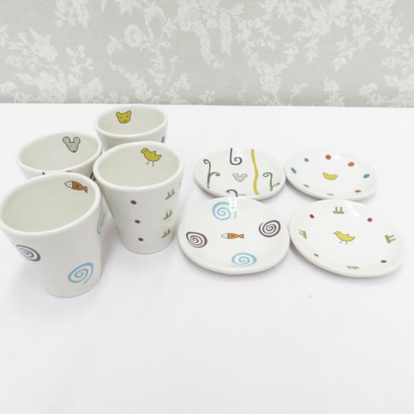 食器 Matano Atsuko La Merise ラ・ムリーズ カップ 豆皿 4客セット 絵