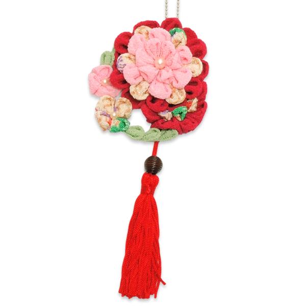 つまみ細工 キット ちりめん 工芸 手芸 手作り 花チャーム シャクヤク 着物生地 和裁 着物素材 和柄 和装 つるし雛 つるし飾り 初心者向け／他