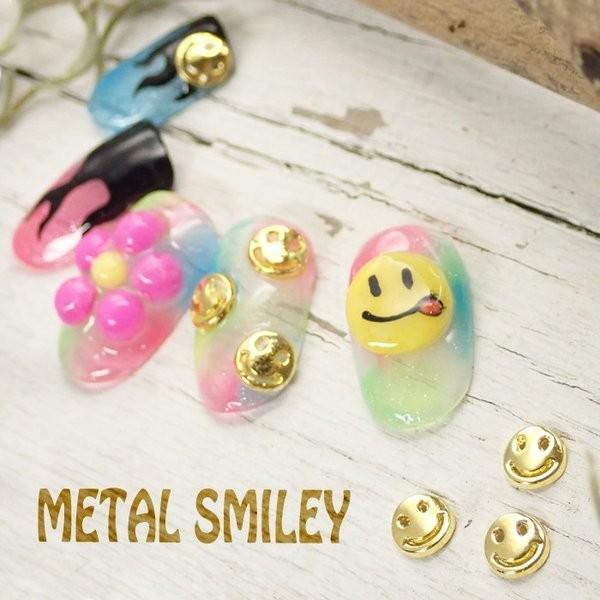 メタルスマイリー 5個 スマイリー ニコチャン スマイル ピース 顔 フェイス メタルパーツ ネイルパーツ アクセサリー Metalsmiley Cocoro Nail ヤフー店 通販 Yahoo ショッピング