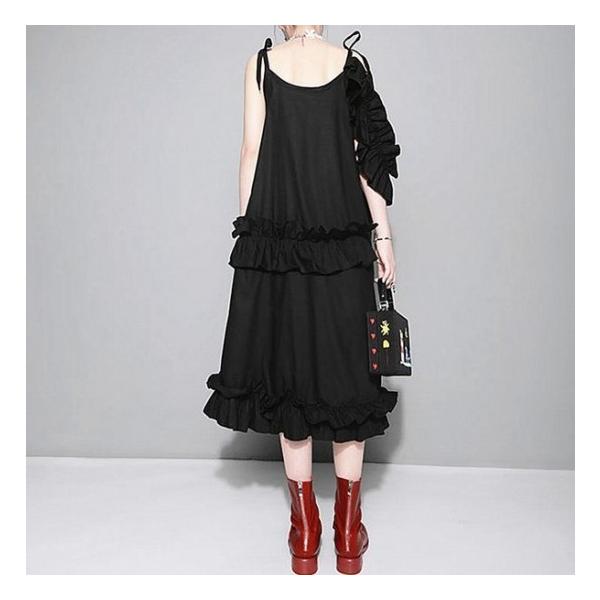 ワンピース モード系 モダン 個性的 ひざ下丈 キャミワンピ 変形プリーツ フリル ゆったり 大人可愛い 春夏 お呼ばれ Buyee Servicio De Proxy Japones Buyee Compra En Japon