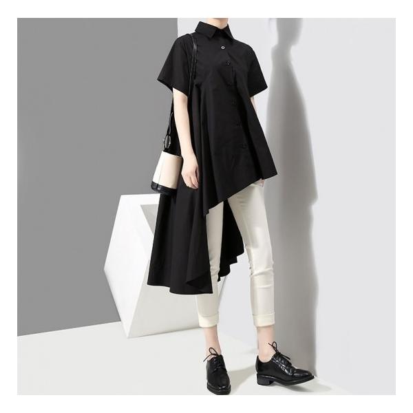 ブラウス シャツ モード系 モダン 個性的 半袖 体型カバー 大人可愛い カジュアル 春夏 女子会 Buyee Buyee 日本の通販商品 オークションの代理入札 代理購入