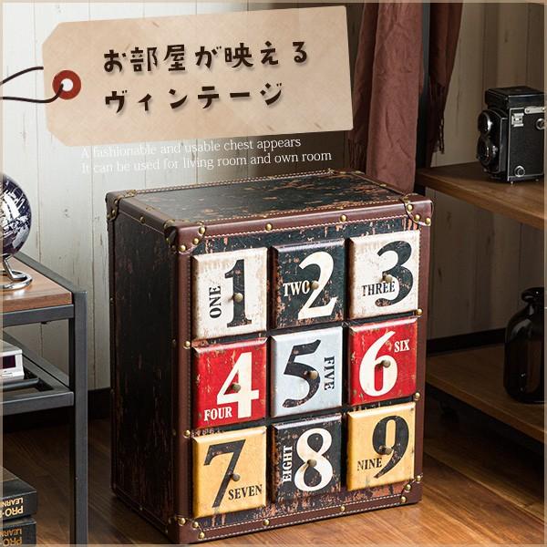 収納ボックス カラーボックス アンティークチェスト 9杯 引き出し収納 レザー張り レトロ感 ボックス収納 インテリア おしゃれ 完成品 Uni5065 家具のcocosa 通販 Yahoo ショッピング