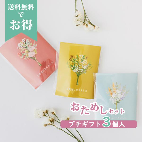 プチギフト 【お試し 】感謝の花便り 【3個入り】 卒業 卒園 退職 個包装 結婚式 可愛い 卒園 卒業 母の日 父の日 子供  子供 お菓子 ココサブ