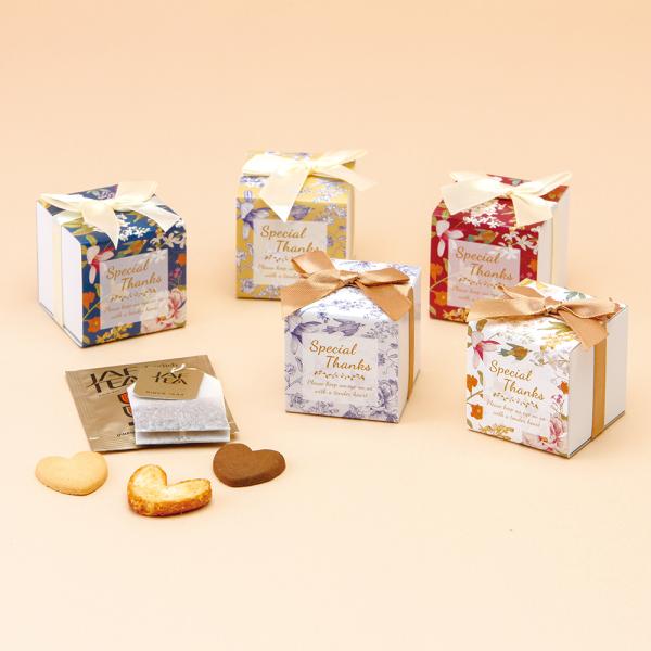 プチギフト 【sunveil】【20個】 退職 結婚式 お菓子  フローラルボックス 小箱 クッキー ウェディング 子供 卒園 卒業 母の日 父の日