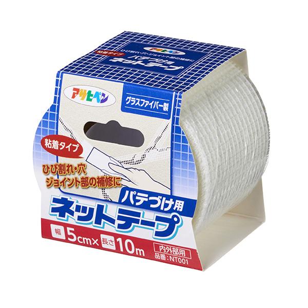 他サイト： アサヒペン:粘着タイプパテづけ用ネットテープ 5CMX10M ＮT001 4970925601988の商品画像