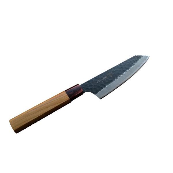 青木刃物製作所 160m 送料無料 当日発送可能 M 剣型三徳 青紙スーパー 1007 黒槌目