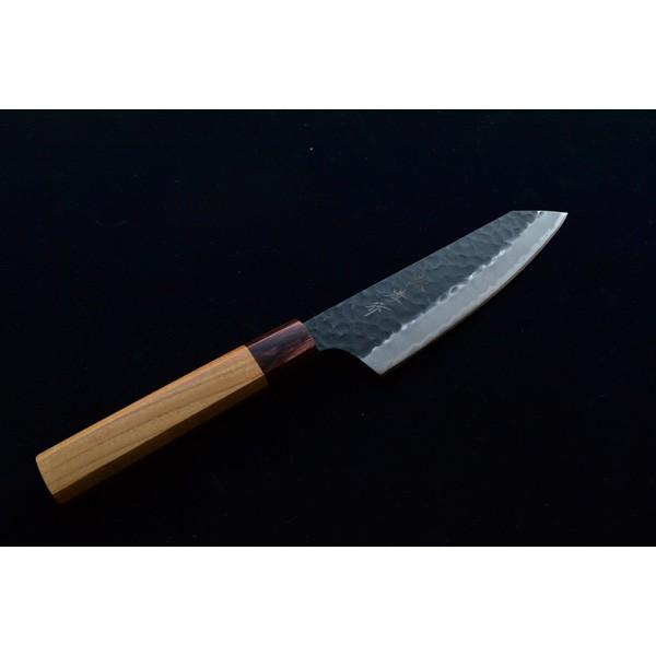 青木刃物製作所 160m 送料無料 当日発送可能 M 剣型三徳 青紙スーパー 1007 黒槌目