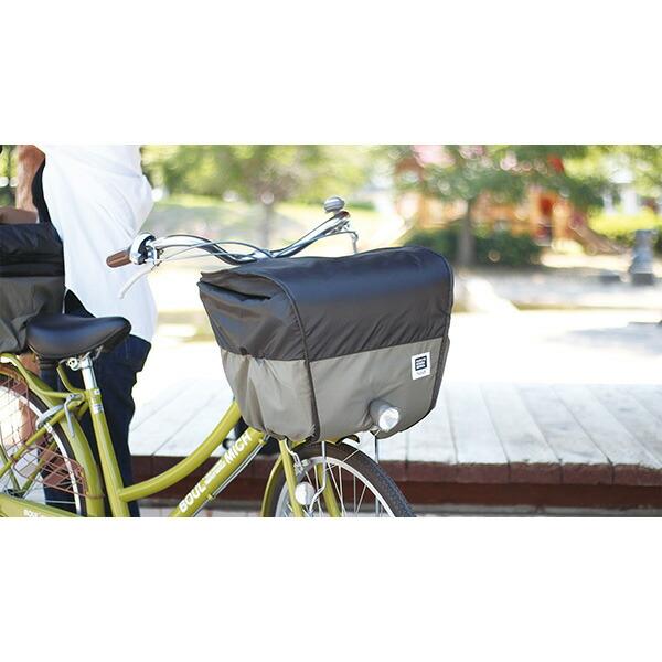 他サイト： MARUTO(大久保製作所):自転車用2段式バスケットカバーStep　前用　カーキ D-2F-PMK ひったくり防止　荷物　カゴ　取り出しやすいの商品画像