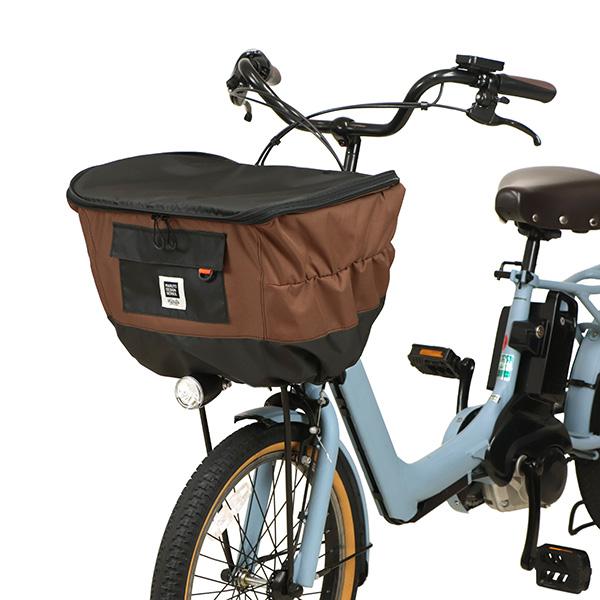 他サイト： MARUTO（大久保製作所） 自転車前カゴ用2段式厚手カゴカバー PENTA チョコ D-2F-600の商品画像